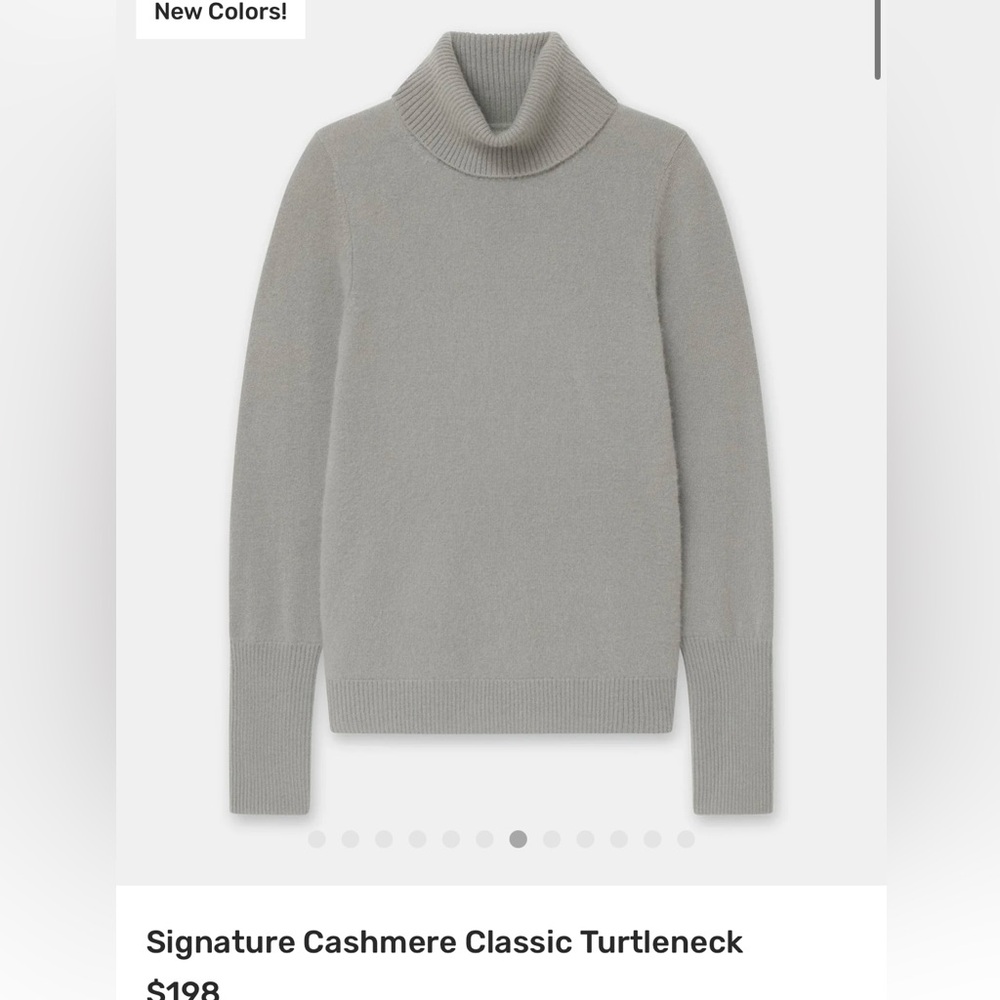 Naadam Signature Cashmere Classic Turtleneck Moss Green Size Large